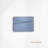 Personalized Leather Handmade Geometry Card Holder-Sereniikey