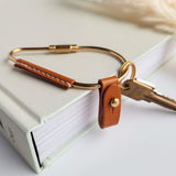 Personalized Leather Handmade  Pear Key Carabiner-Sereniikey