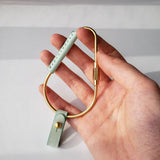 Personalized Leather Handmade  Pear Key Carabiner-Sereniikey