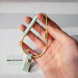 Personalized Leather Handmade  Pear Key Carabiner-Sereniikey