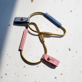 Personalized Leather Handmade  PEAR BRASS KEY CARABINER-Sereniikey
