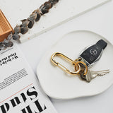 Personalized Leather Handmade  BRASS CARABINER CLIP-Sereniikey