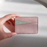 Personalized Leather Handmade Geometry Card Holder-Sereniikey