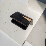 Personalized Leather Handmade Geometry Leather ID Wallet-Sereniikey