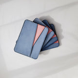 Personalized Leather Handmade Geometry Card Holder-Sereniikey