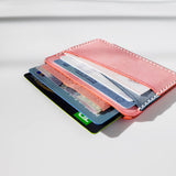 Personalized Leather Handmade Geometry Card Holder-Sereniikey