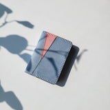 Personalized Leather Handmade Geometry Leather ID Wallet-Sereniikey