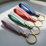 Personalized Leather Handmade  LOOP LEATHER KEY STRAP-Sereniikey