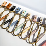 Personalized Leather Handmade  PEAR BRASS KEY CARABINER-Sereniikey