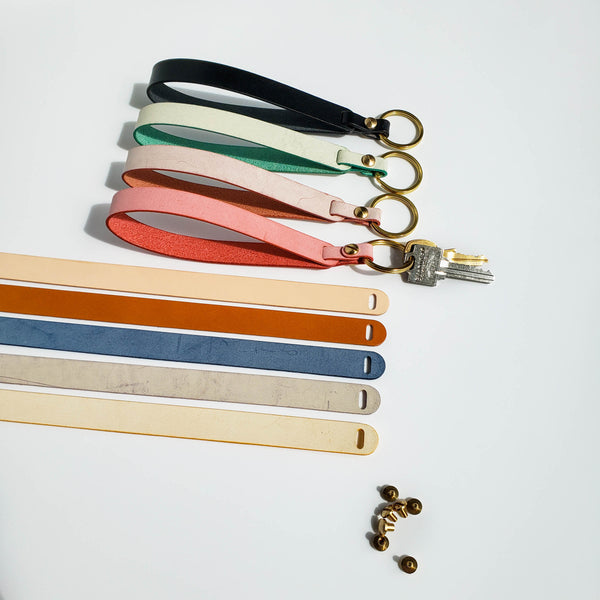 Personalized Leather Handmade  Loop Leather Key Wristlet-Sereniikey