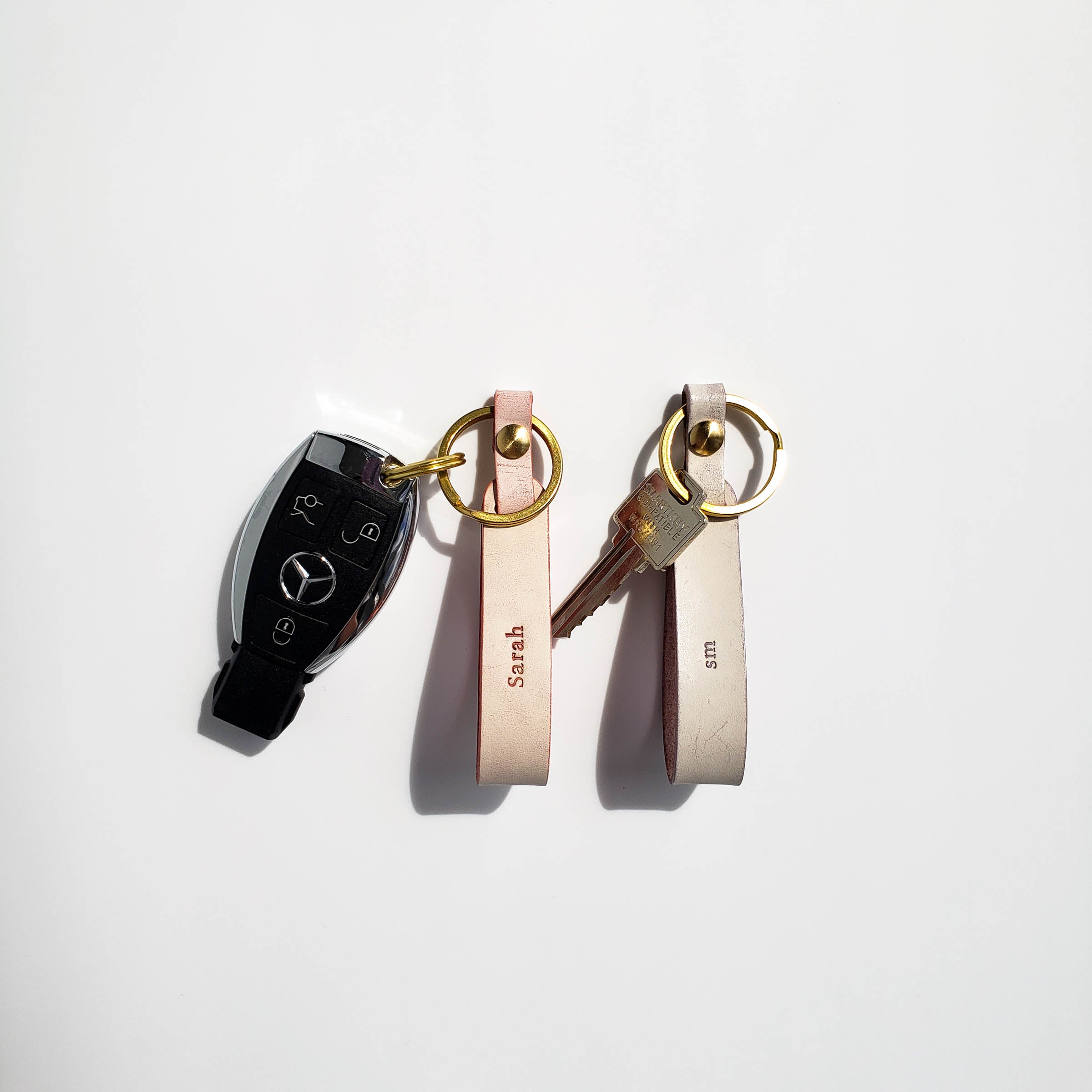 Personalized Handmade Leather Loop Key Strap | Sereniikey