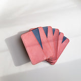 Personalized Leather Handmade  Geometry Card Holder-Sereniikey