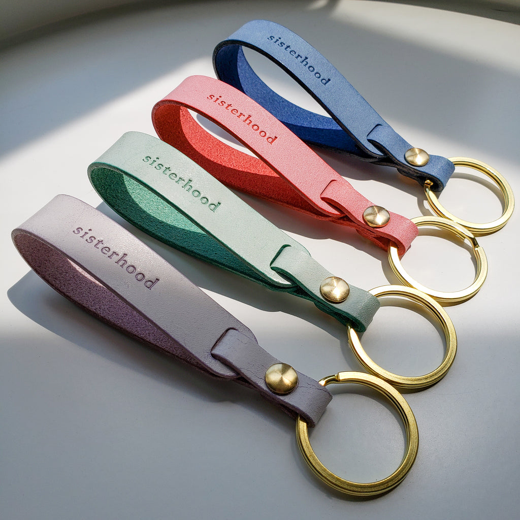Custom Loop Key Rings Personalized Handmade Leather Loop Key Strap | Sereniikey