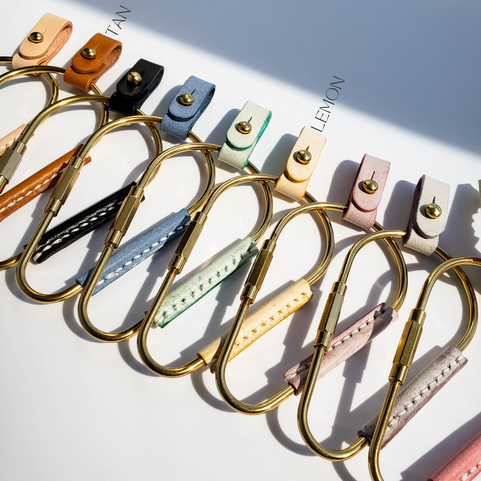 Personalized Handmade Leather Pear Key Carabiner | Sereniikey Personalized Handmade Leather Pear Key Carabiner | Sereniikey