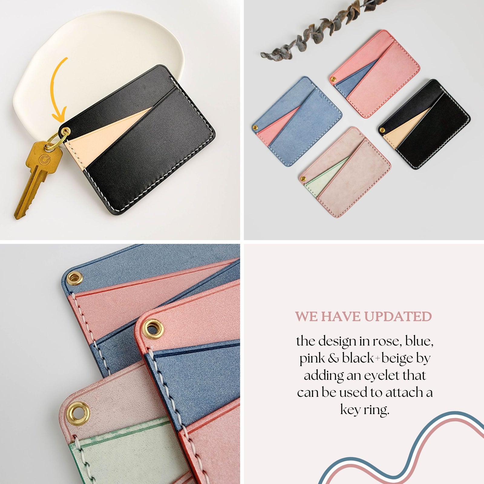 [JILLSTUART]★PATTERN COLOR MATCHING LEATHER CARD WALLET JILLSTUART]☆PATTERN COLOR MATCHING LEATHER CARD WALLET 財布
