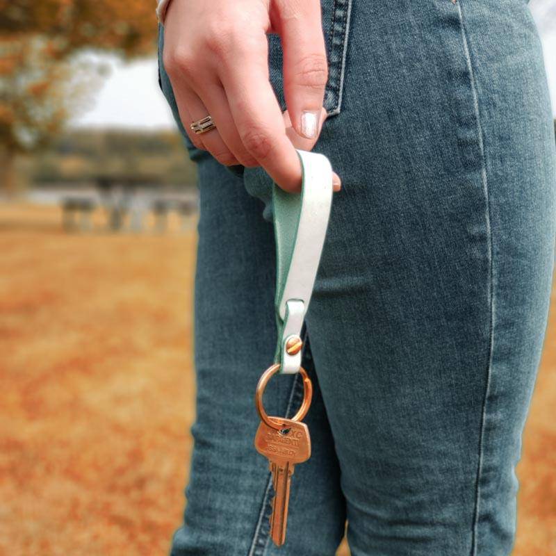 Personalized Handmade Leather Loop Key Strap | Sereniikey