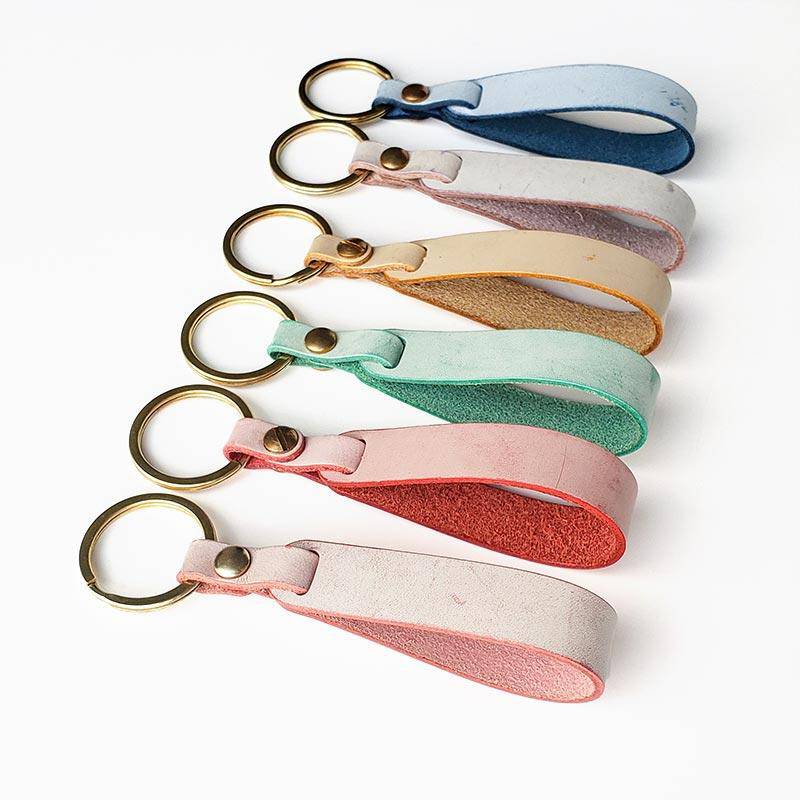 Personalized Handmade Leather Loop Key Strap | Sereniikey